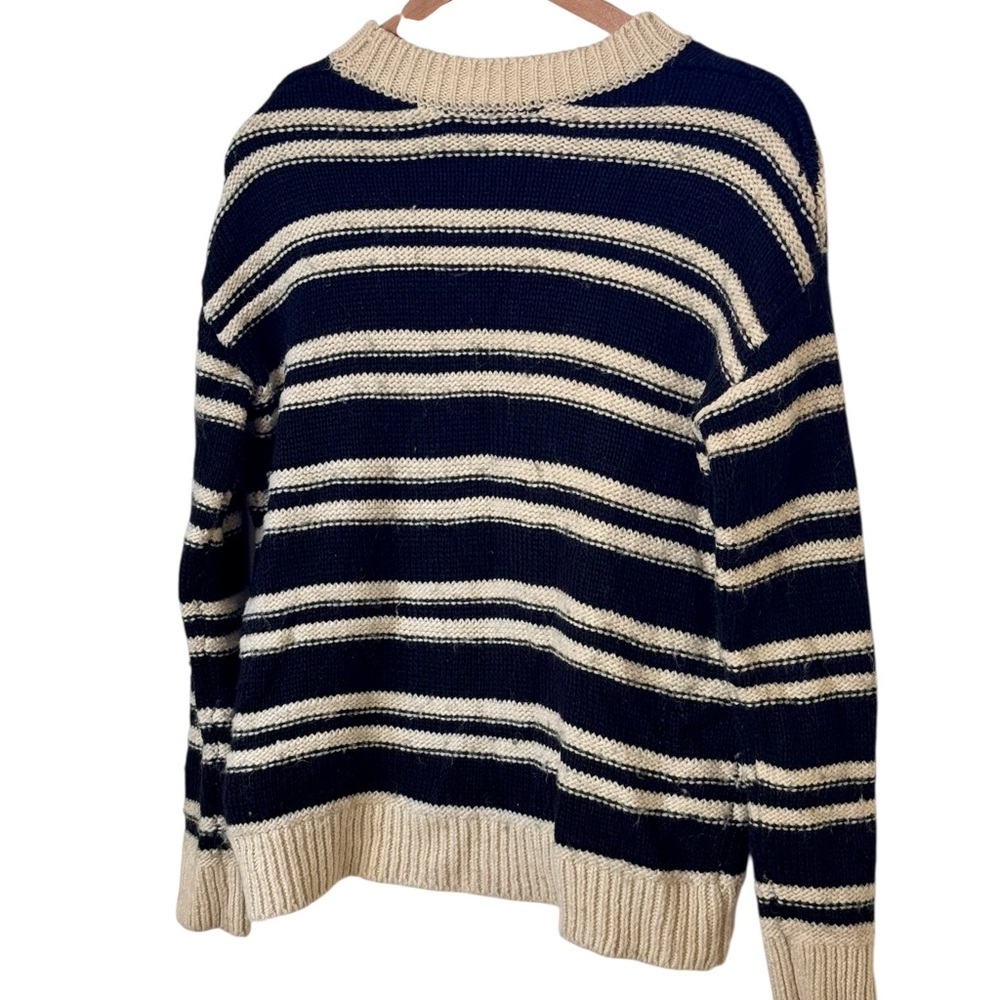 H&M Black and Cream Striped Crew Neck Sweater Size XS - Picture 8 of 10